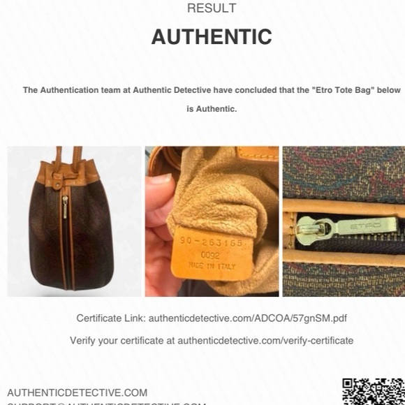 ETRO Milano Paisley Drawstring Bag COA included - Picture 17 of 17